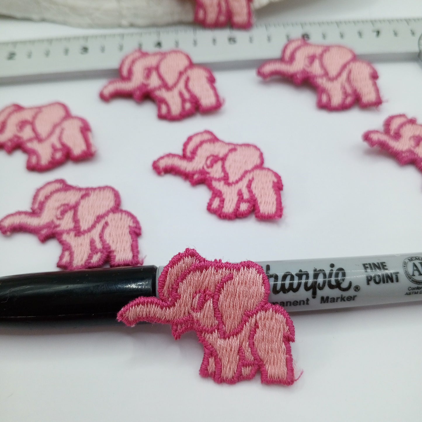 Pink Elephant Patches sewing appliqué #446