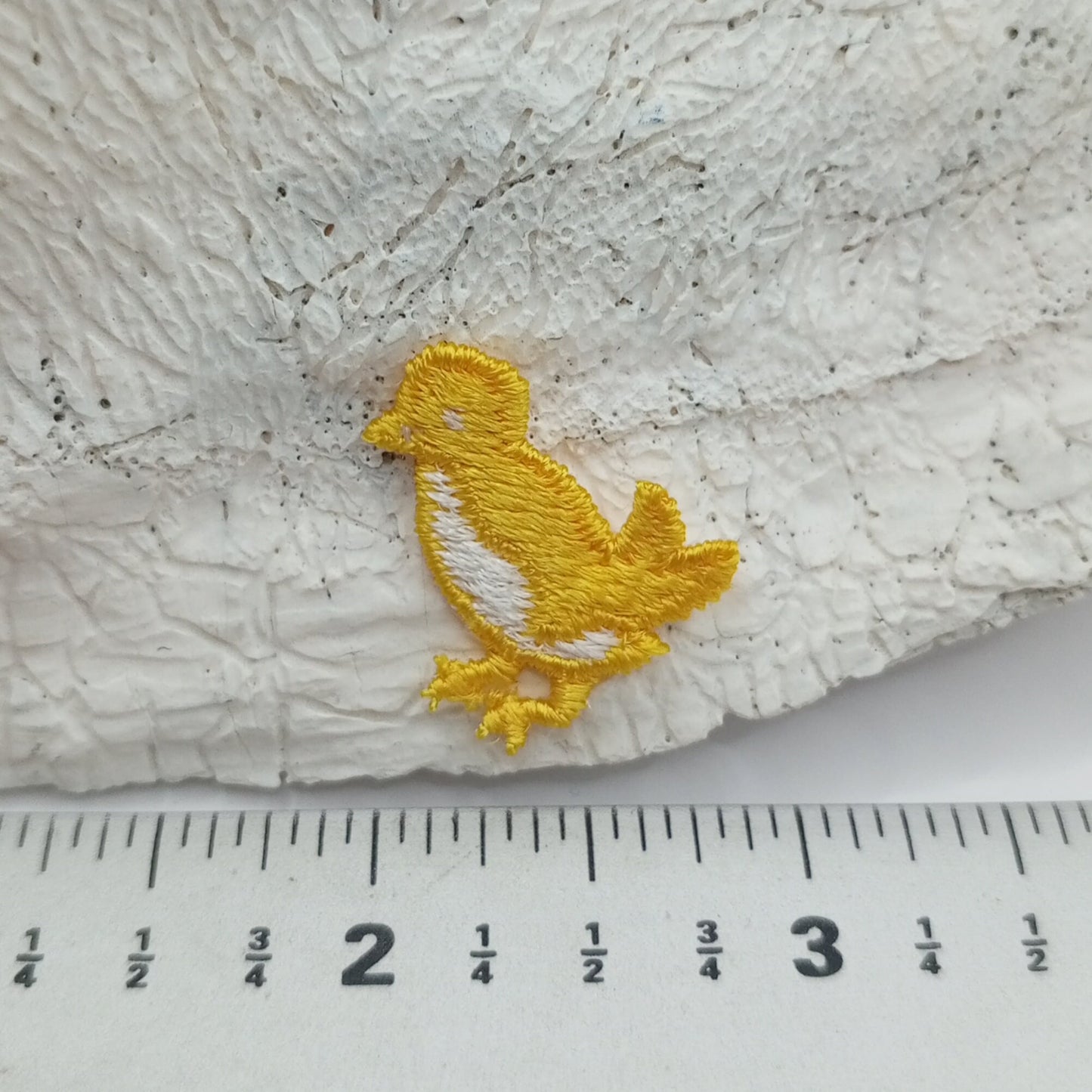 Yellow white bird embroidered patches bird sewing appliqué #406