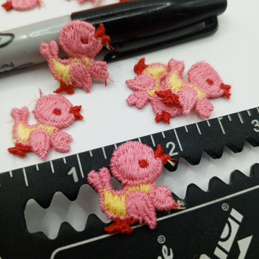 Sweet little chicken vintage appliques Pink yellow orange chicks Patches bird decorative sewing appliqué #405