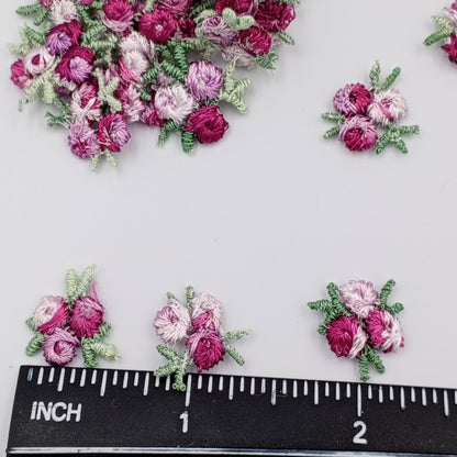 VINTAGE appliques cute lilac white purple flower embroidery Patches #310
