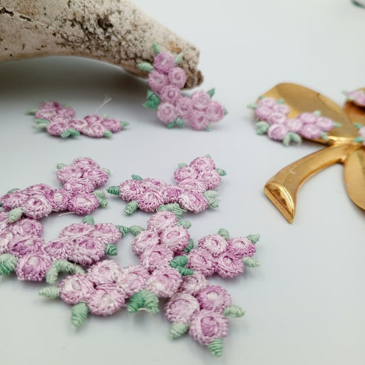 FLORAL VINTAGE appliques lilac flower Patches #301