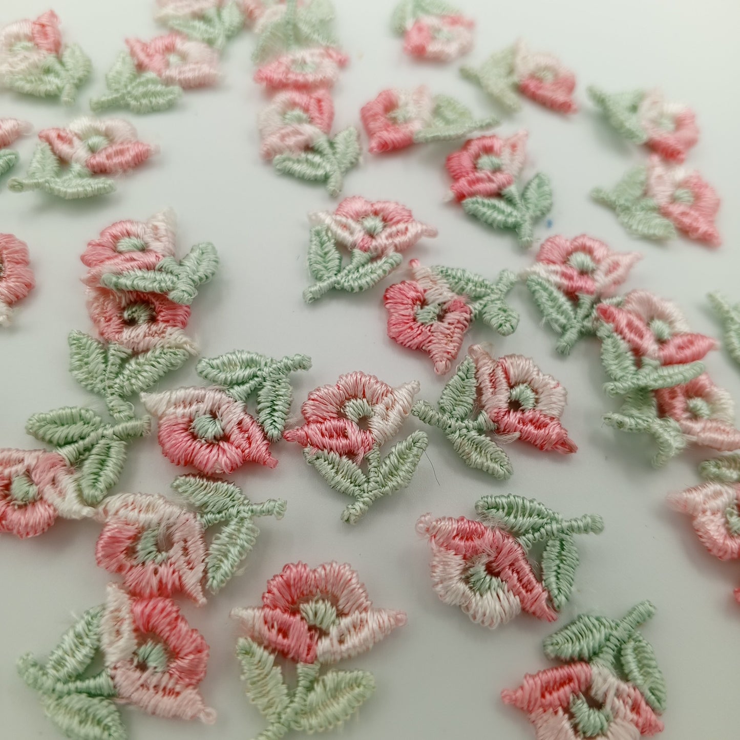VINTAGE appliques cute pastel pink flower Patches #288