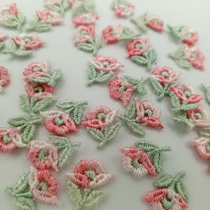 VINTAGE appliques cute pastel pink flower Patches #288