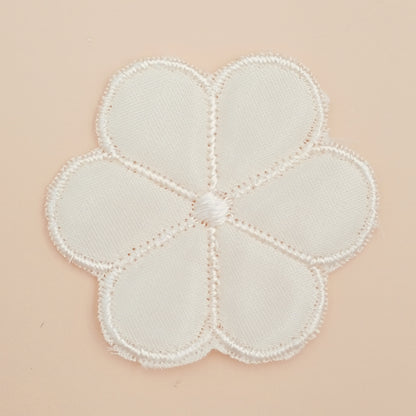 FLORAL VINTAGE appliques cream flower padded Patches #285