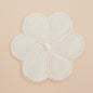 FLORAL VINTAGE appliques cream flower padded Patches #285