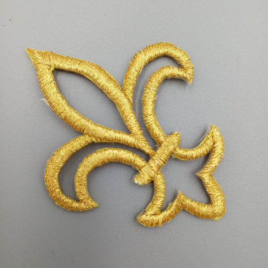 VINTAGE Badge Patches metallic gold  Embroidered Appliques #772