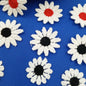 12 pieces FLORAL VINTAGE appliqués white black red flower Patches #119