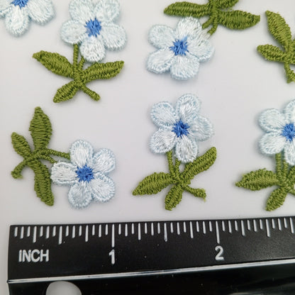 FLORAL VINTAGE appliques light blue flower Patches #235