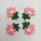 FLORAL VINTAGE appliques pink white flower Patches #241