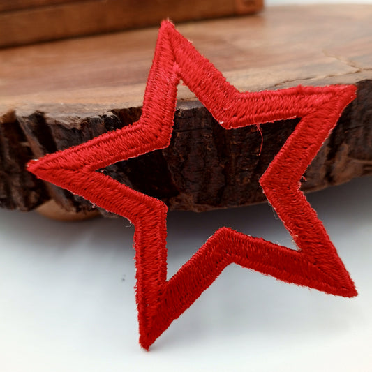 Glamorous Red Star appliques Iron on VINTAGE Embroidered Stars Patches Costume Applique Party Decoration Jacket Jeans Backpack Curtain #605