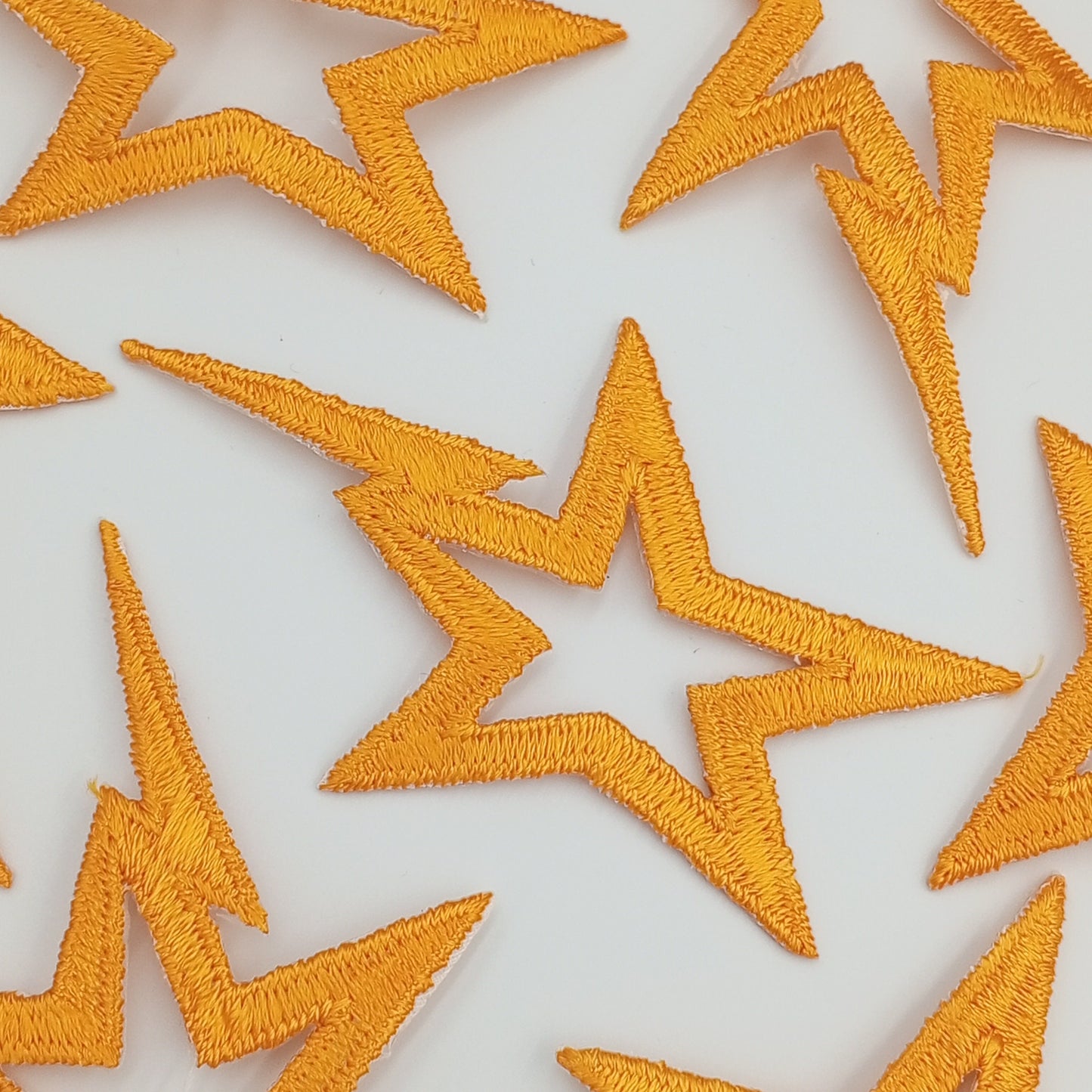 Golden Shooting Star appliques Dark Yellow Stars VINTAGE Iron on Patches for DIY Crafting Projects #601