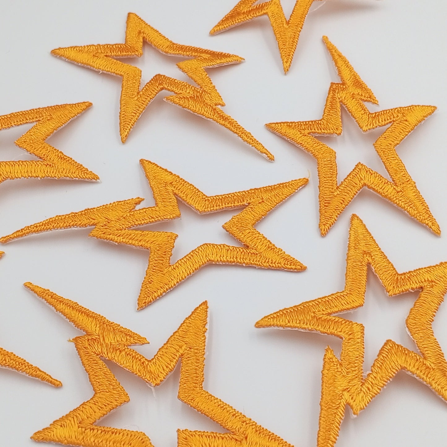 Golden Shooting Star appliques Dark Yellow Stars VINTAGE Iron on Patches for DIY Crafting Projects #601