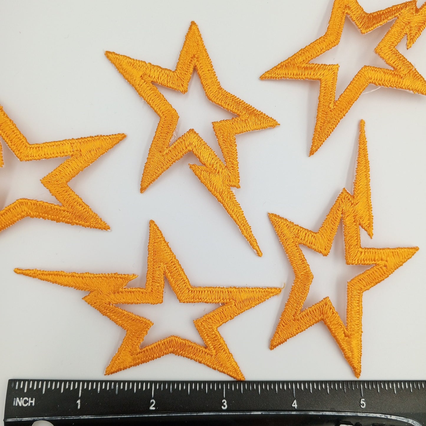 Golden Shooting Star appliques Dark Yellow Stars VINTAGE Iron on Patches for DIY Crafting Projects #601
