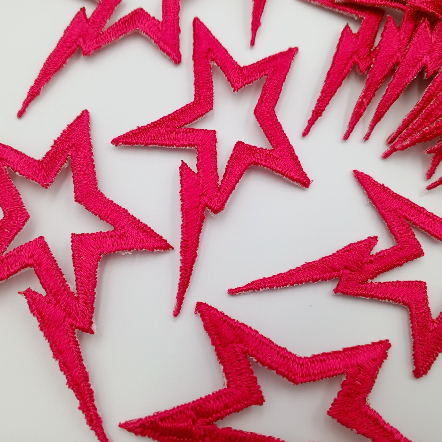 Hot pink Shooting Star appliques VINTAGE Iron on Patches for creative crafting projects #600