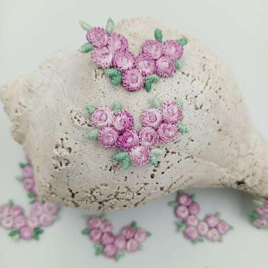 FLORAL VINTAGE appliques lilac flower Patches #301