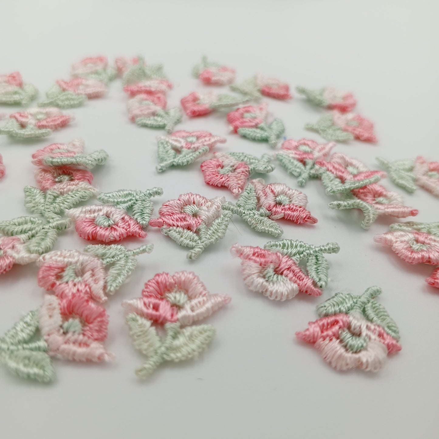 VINTAGE appliques cute pastel pink flower Patches #288