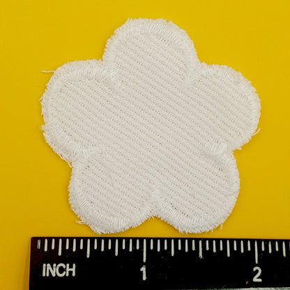 FLORAL VINTAGE appliques white flower twill Patches #286