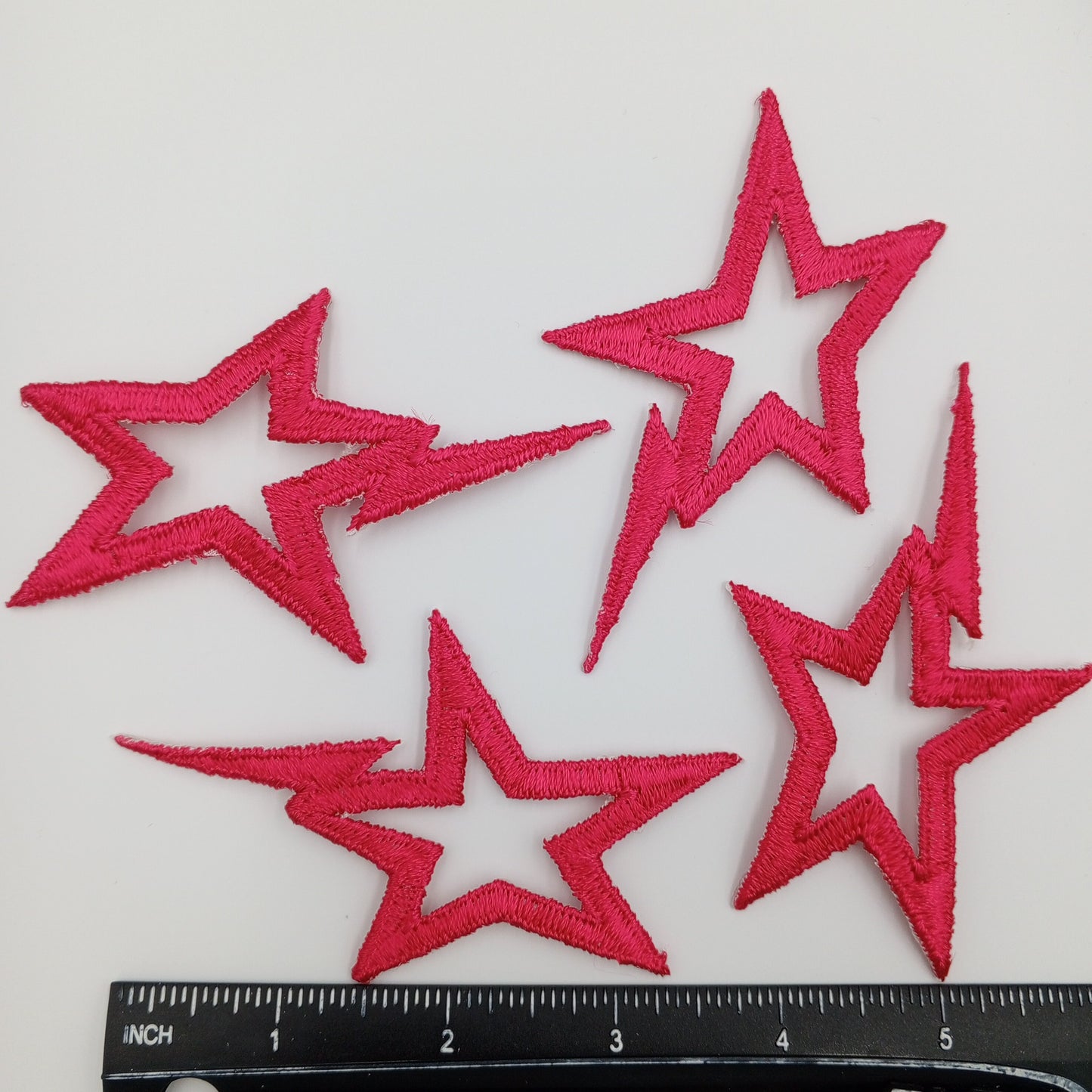 Hot pink Shooting Star appliques VINTAGE Iron on Patches for creative crafting projects #600