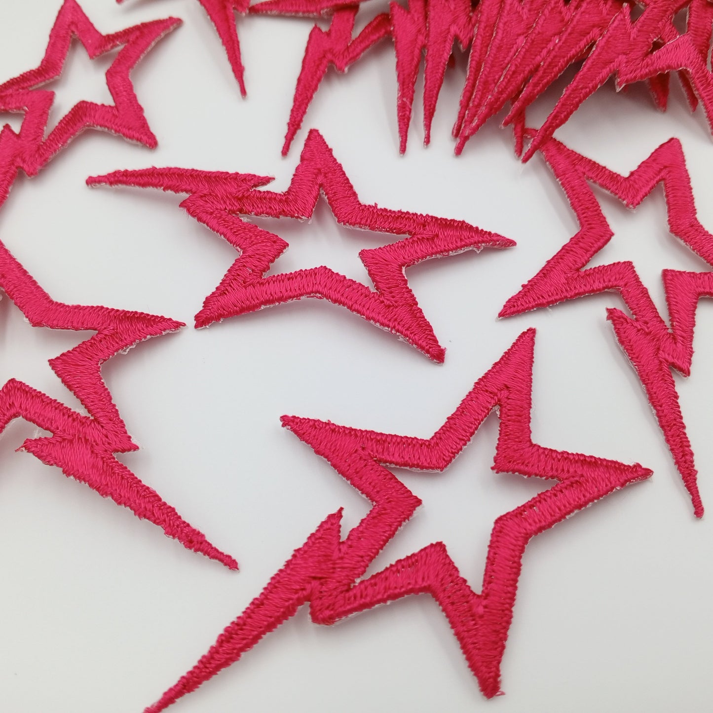 Hot pink Shooting Star appliques VINTAGE Iron on Patches for creative crafting projects #600