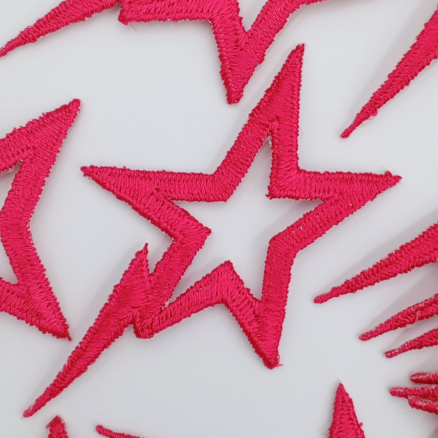 Hot pink Shooting Star appliques VINTAGE Iron on Patches for creative crafting projects #600