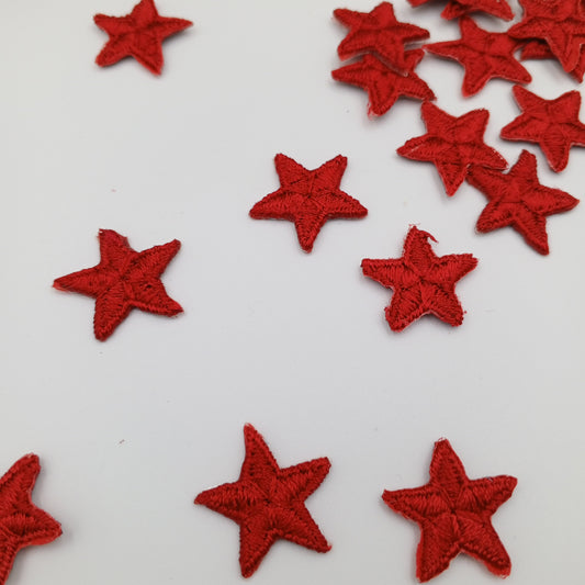 Iron on RED Stars patches Decorative VINTAGE Star Iron on Embroidered Patches #619