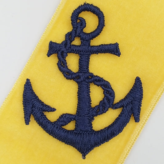 Navy Anchor Decorative Patch Nautical Embroidered Retro Vintage Classic Sailor Anchor Applique Motif Embroidery for Embellishments