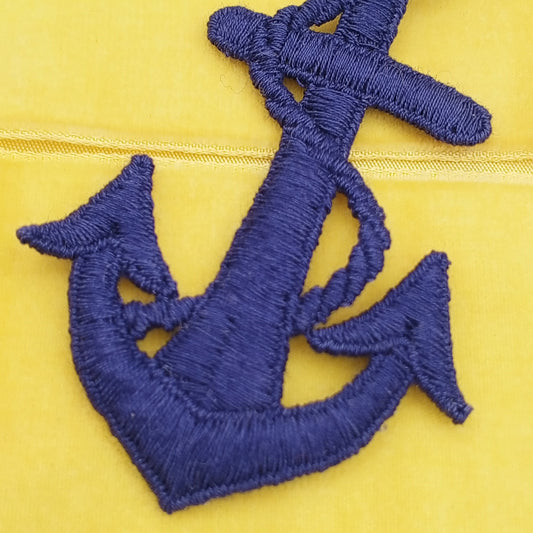 Navy Anchor Decorative Patch Nautical Embroidered Retro Vintage Classic Sailor Anchor Applique Motif Embroidery for Embellishments