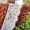 Stretch Lace Trim Elegant Floral Light Grey  2½