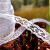 Pure White Tiny Galloon Lace Trim ⅝