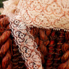 Fancy Embroidery Floral Peach Tan Lace Trim 1 ⅜