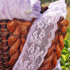 Lavendar Floral Scalloped Ruffled Lace Trim 2