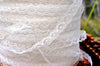 Iridecent Scalloped White Lace Trim ⅜