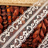 Symetrical Floral Fancy Lace Trim Light Beige 1⅝