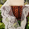 Lacy Mesh Cream Scalloped Floral Lace 4½