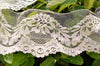 Lacy Mesh Cream Scalloped Floral Lace 4½