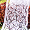 Pure White Rose Filet Style Wide Lace Trim