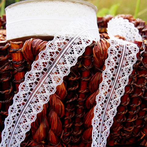 Pure White Symetrical Galloon Lace Trim