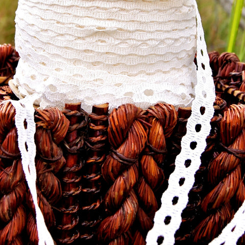 Ivory Galloon Beading Lace Trim ½