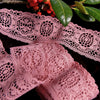 Mauve Medallion Floral Lace Trim
