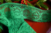 Medallion Green Floral Lace Trim