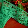 Medallion Green Floral Lace Trim