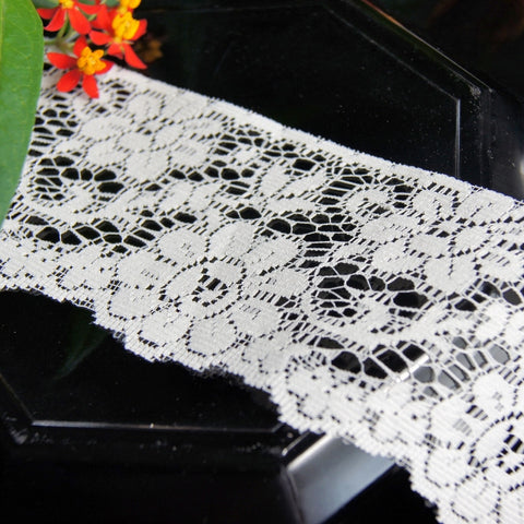 Off White Soft Floral Lace Trim