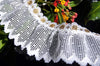 Gold Metallic on White Scalloped Ruffled Lace