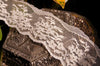 Fine Tulle Floral Embroidery Lace Trim Natural