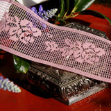 Mauve Roses Insertion Floral Lace Trim