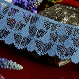 Stone Blue Semi-Stiff Raindrops Lace Trim