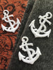 White Embroidery Anchor Vintage Decorative Patch #5000