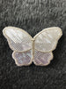 Metallic Silver Iron-on Butterfly Vintage Patch #5004