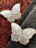 Metallic Silver Iron-on Butterfly Vintage Patch #5004