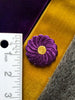 Vintage Purple Metallic Gold Flower Embroidered Iron-on Floral Patch #5006